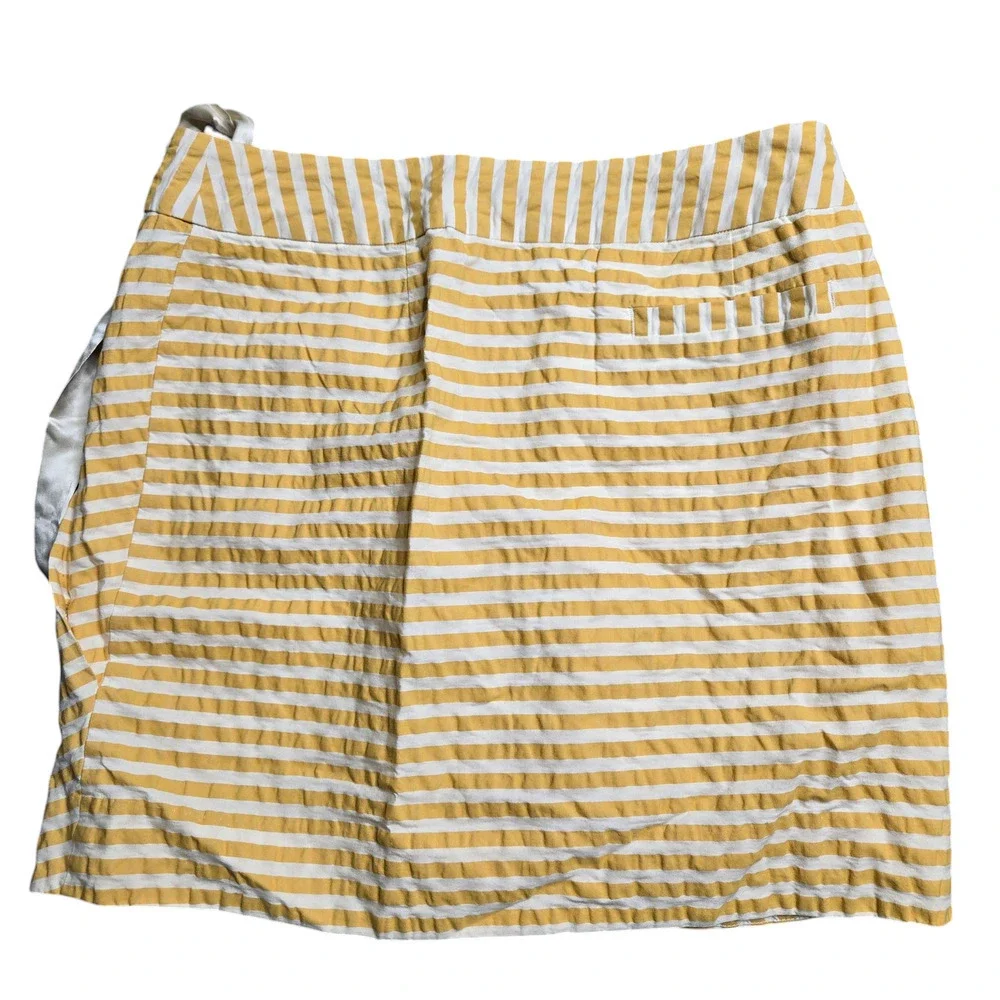 Anthropologie Leifsdottir Striped Yellow Skirt Size: 6